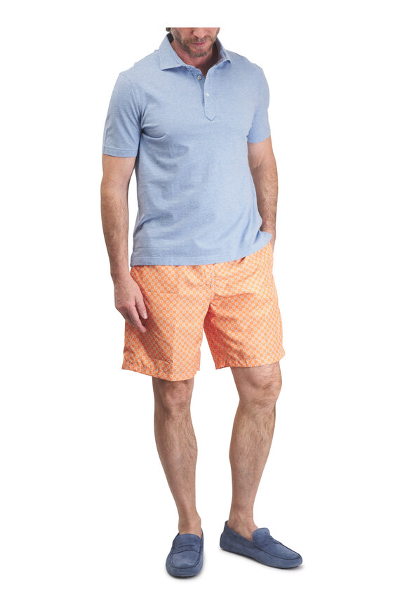 Fedeli Orange Floral Swim Trunks - view 2