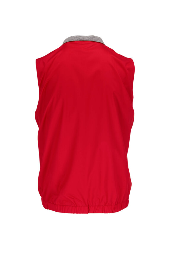 Kiton - Red Nylon Vest