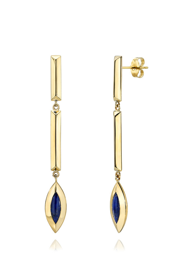 Dru Lapis Flame Earrings