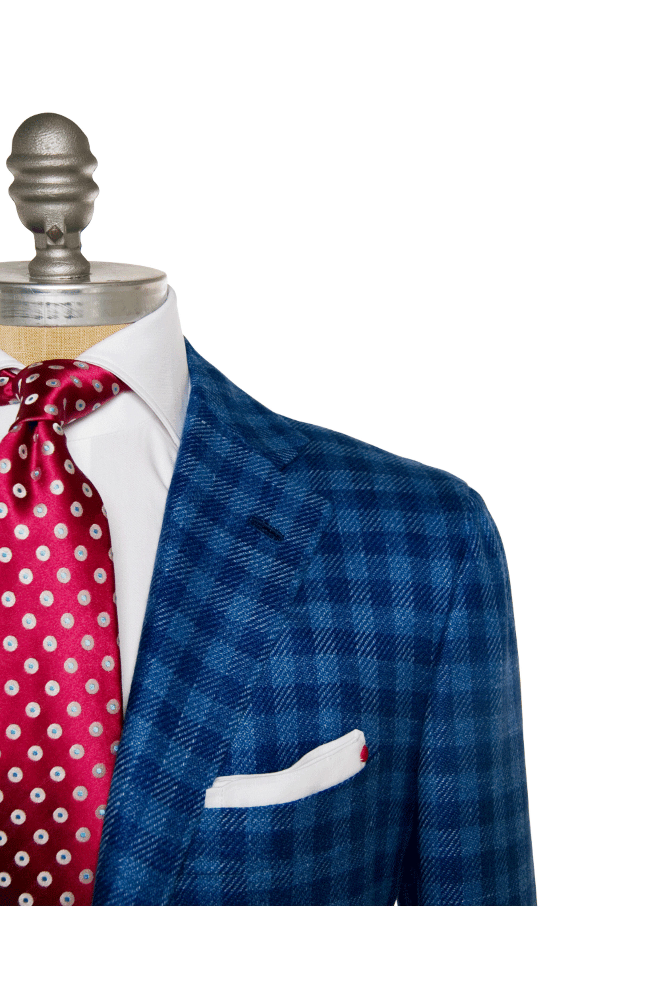 Kiton - Blue Tonal Check Sportcoat