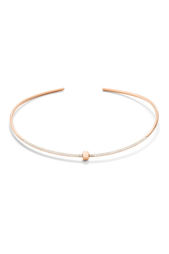 Pomellato 18k Rose Gold White Diamond Together Choker