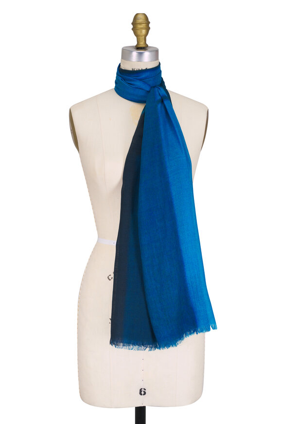 Akris Window Print Cyan Scarf - view 1