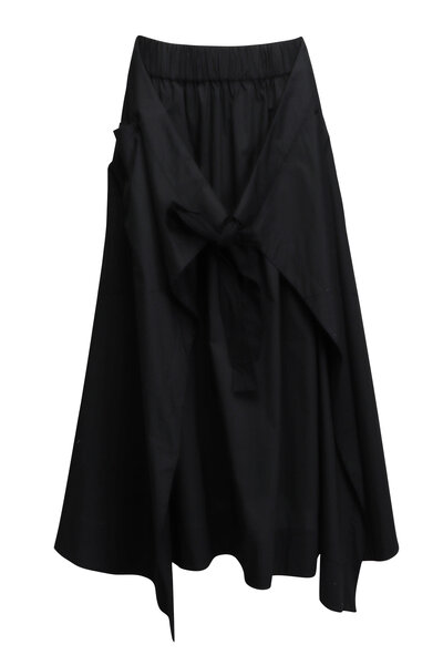 ワンピース SELF PORTRAIT Women Short Skirts SC24007SKBBLACK Black Self - Portrait - Textured Black Denim Mini Skirt