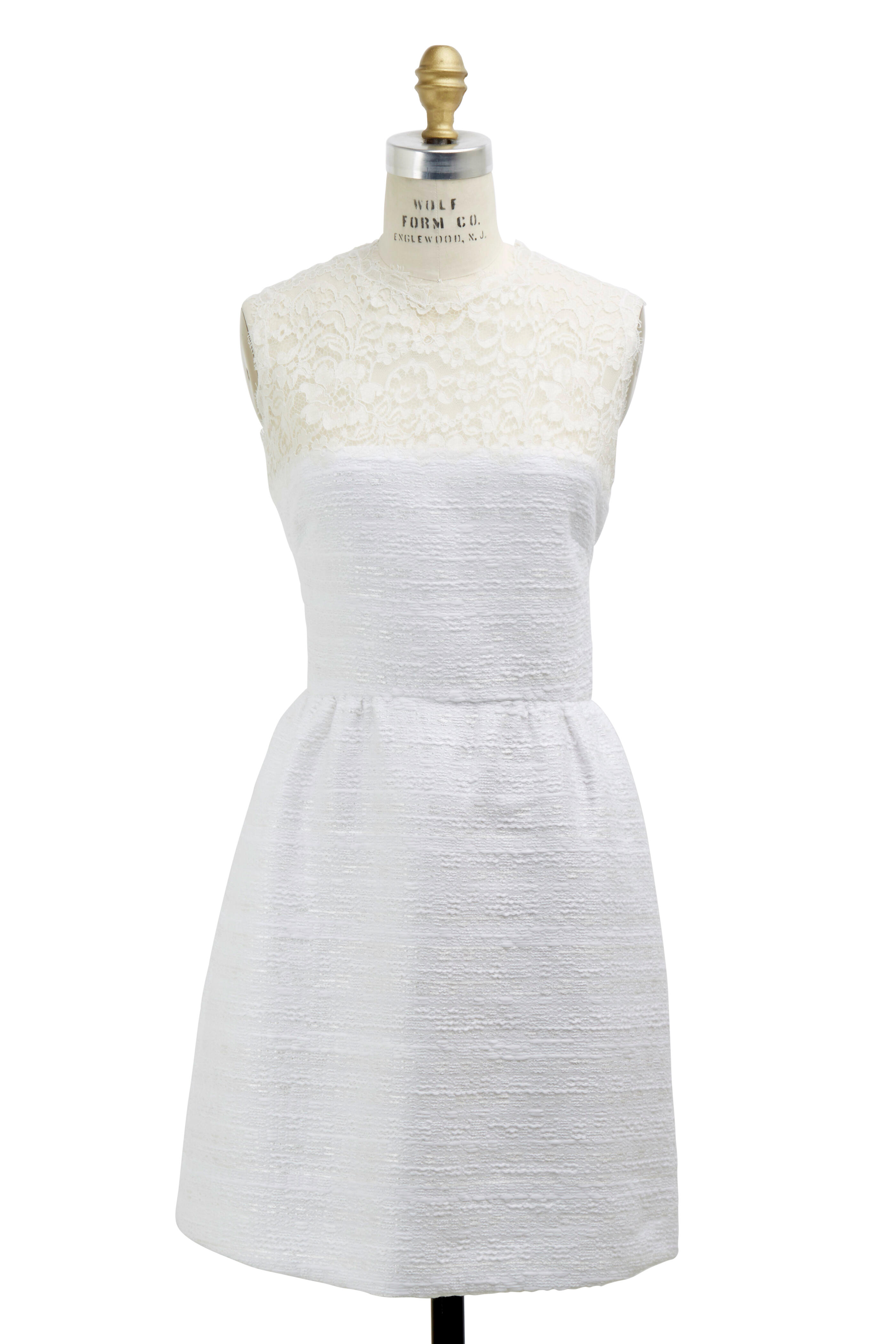 Valentino - Ivory Tweed Dress