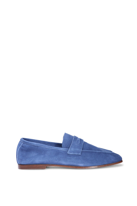 Sophique Milano Essenziale Avion Blue Suede Loafer - view 2