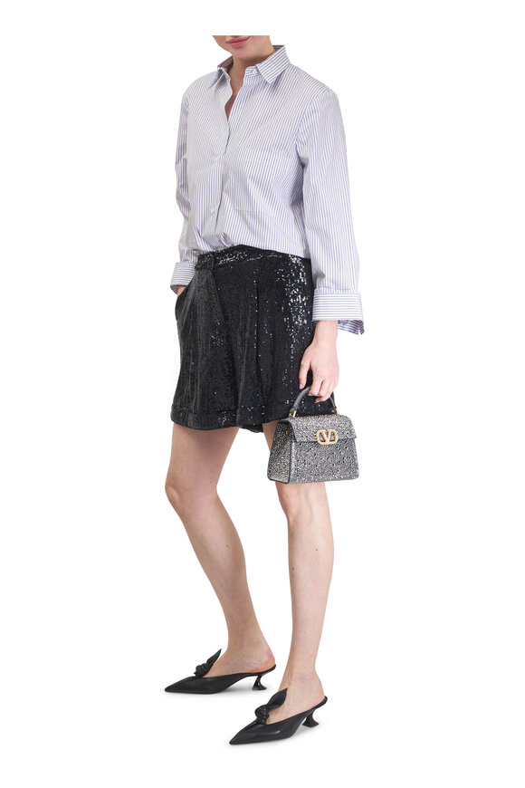 Lanvin Midnight Step Black Leather Bow Pump, 50mm - view 2