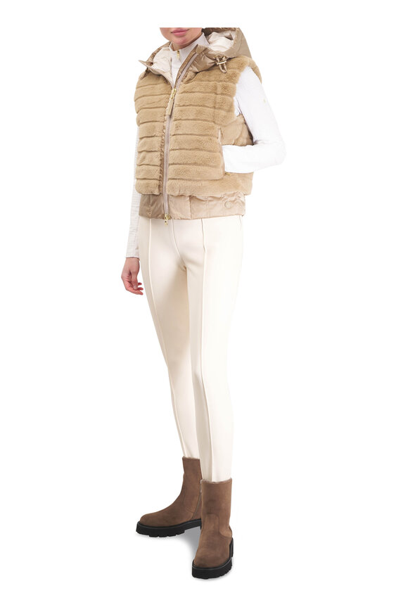Aquatalia Eloise Taupe Suede Shearling Lined Boot - view 2