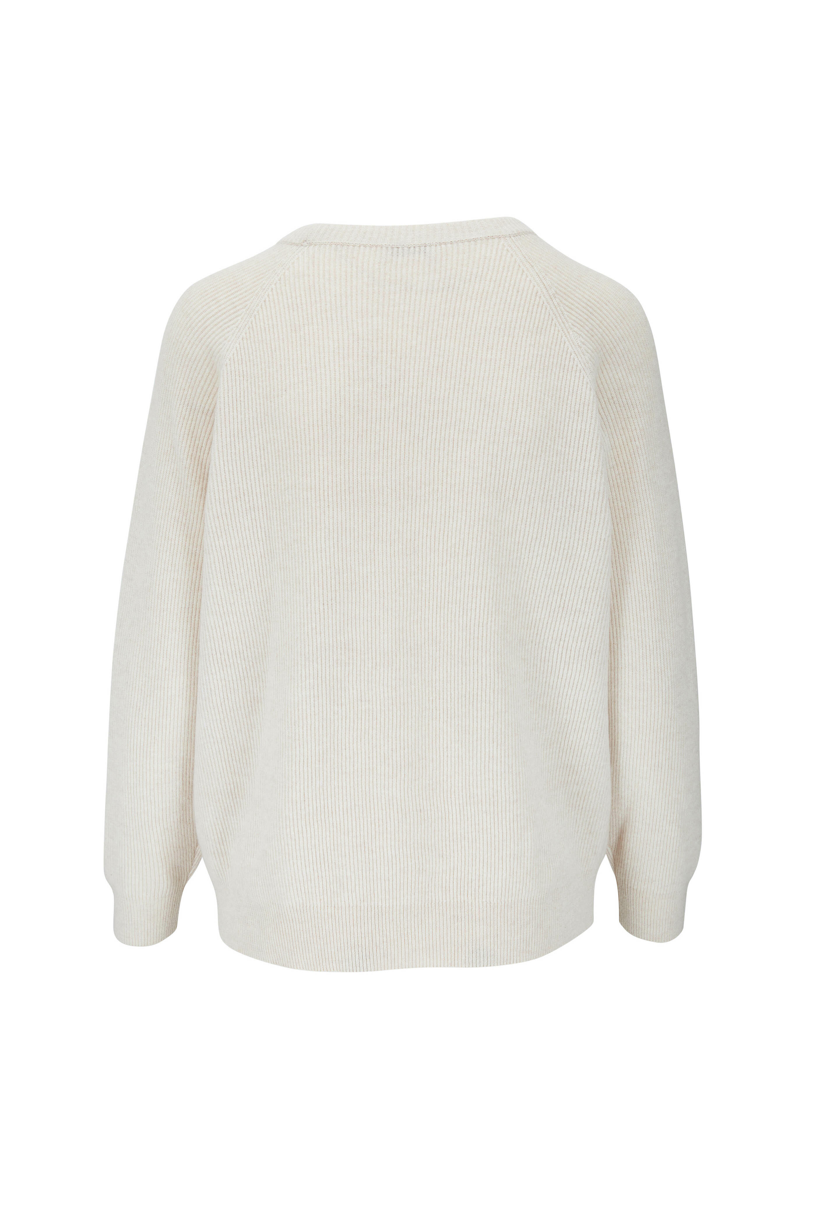 Brunello Cucinelli - Shell Ribbed Cashmere Shadow Pocket Sweater