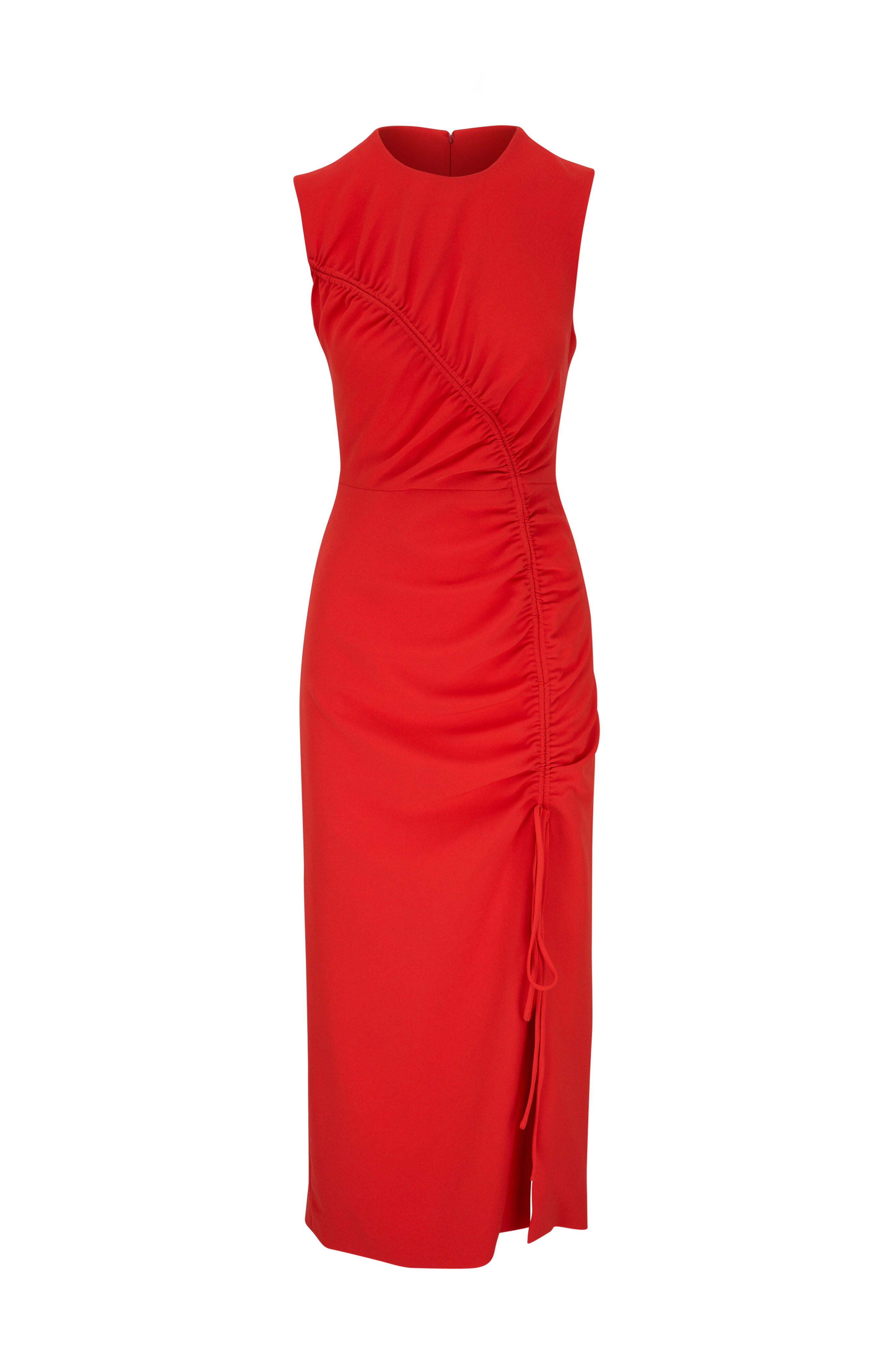 Lela Rose - Cherry Ruched Seam Midi Dress | Mitchell Stores