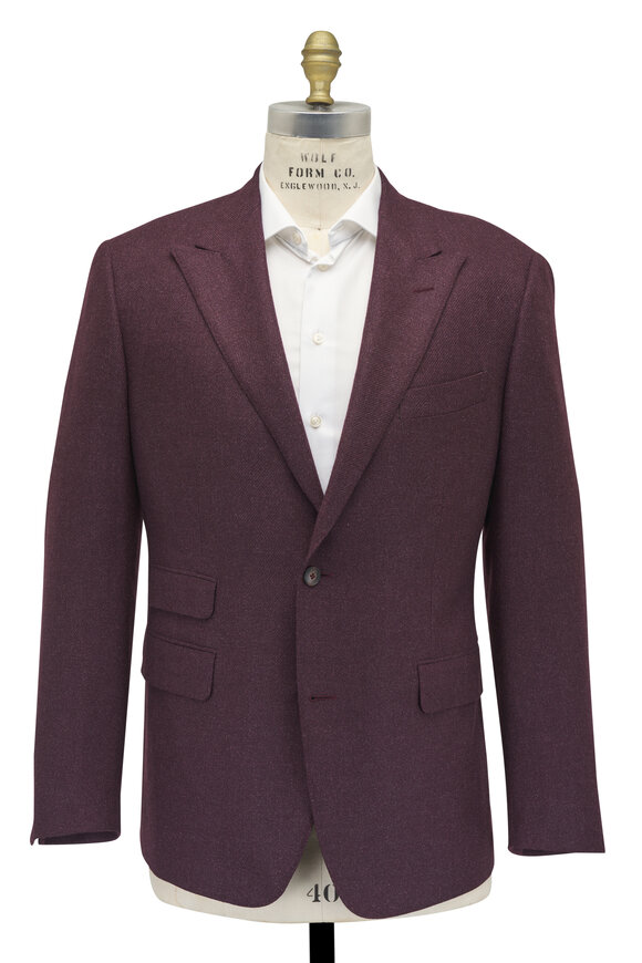 Atelier Munro - Burgundy Wool & Silk Sportcoat