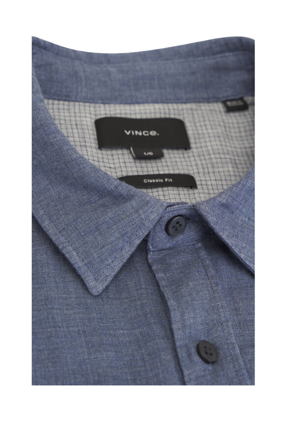 Vince Chambray Cotton Double Face Sport Shirt - view 2