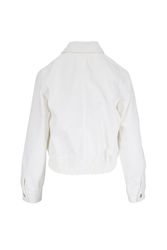 Nili Lotan Najac Cream Denim Jacket - view 3