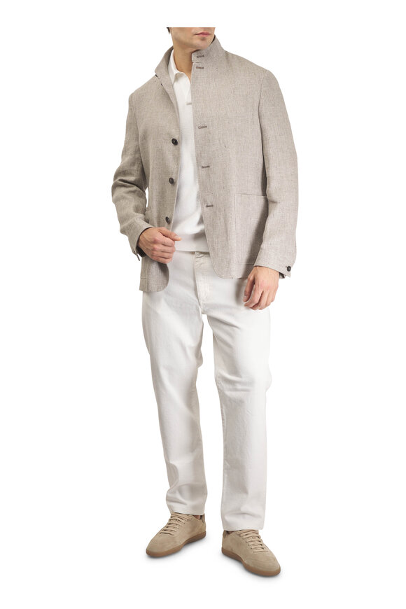 Zegna Il Conte Ivory Osai Cashmere Jacket - view 2