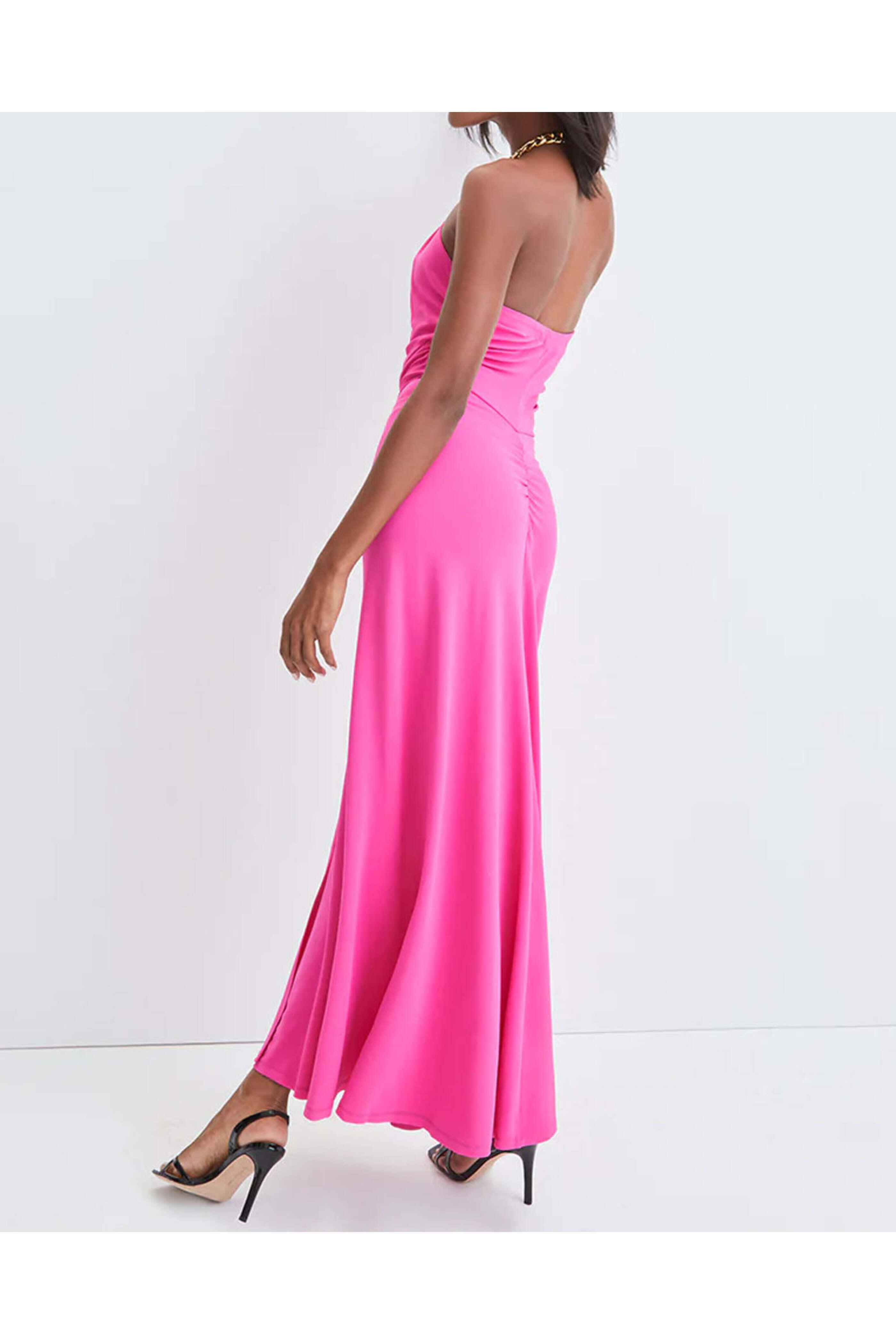 Veronica Beard - Hot Pink Reze Halterneck Midi Dress