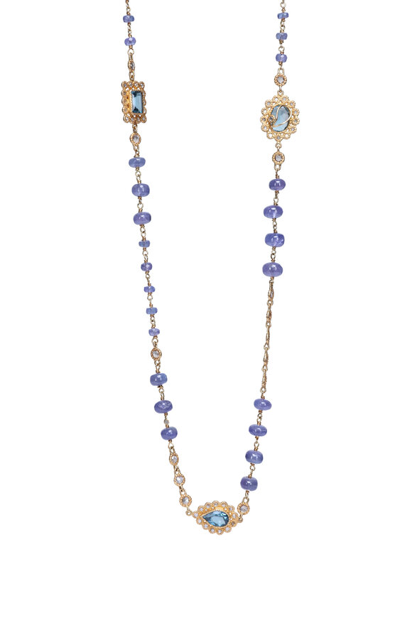 Coomi Tanzanite & Blue Topaz Beaded Necklace