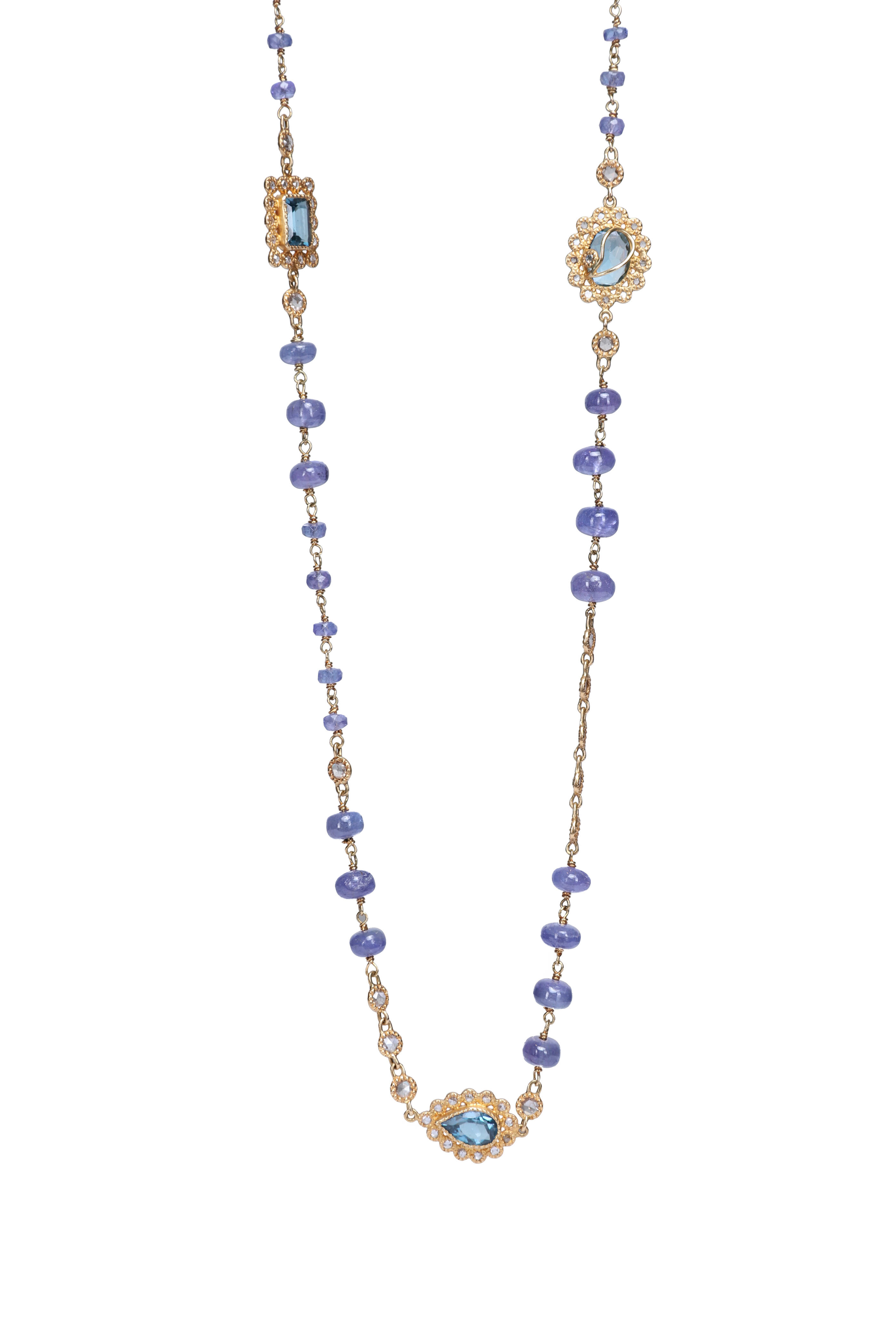 Coomi - Tanzanite & Blue Topaz Beaded Necklace
