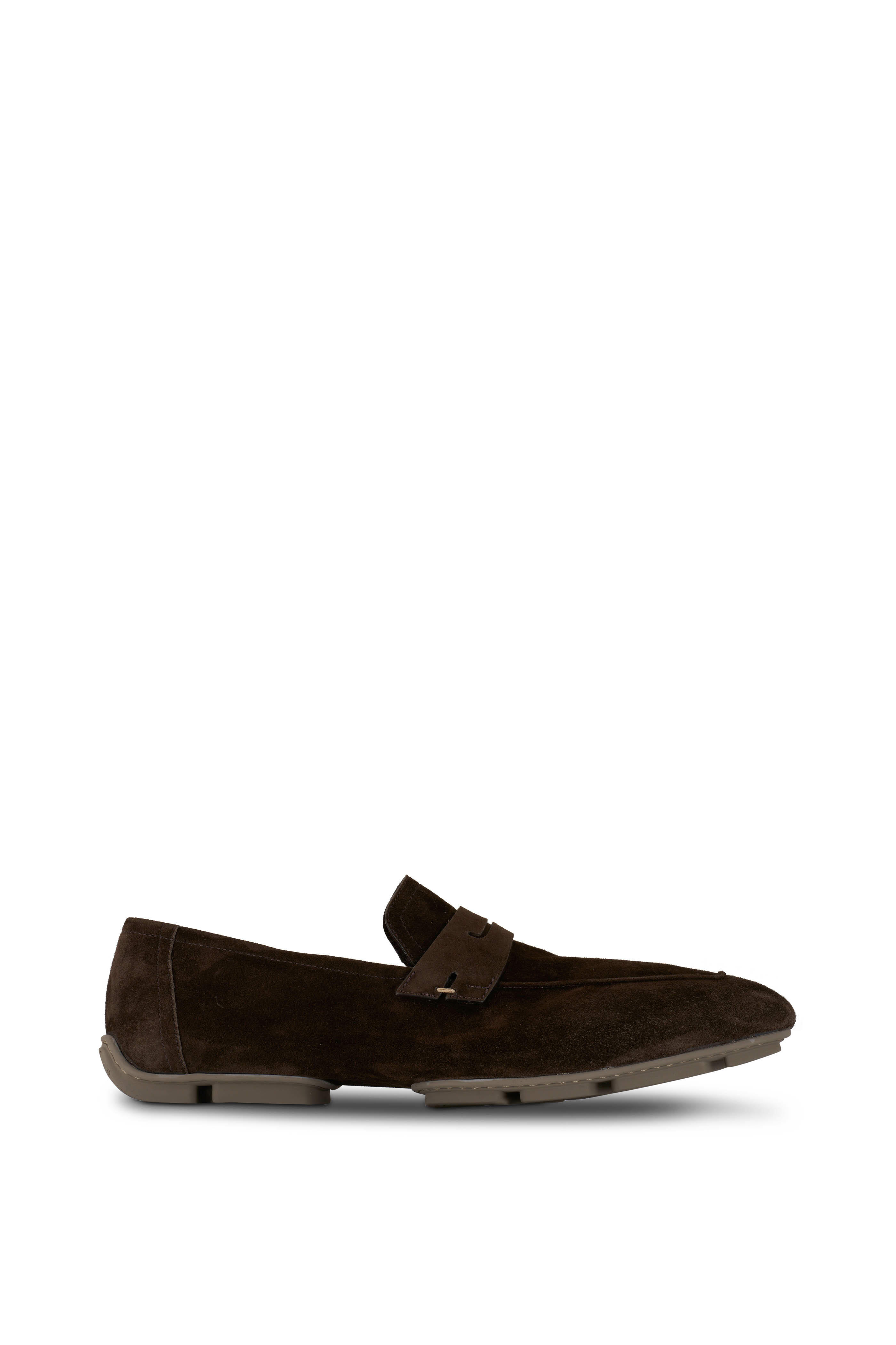 Berluti - Lorenzo Drive Pepper Suede Loafer | Mitchell Stores