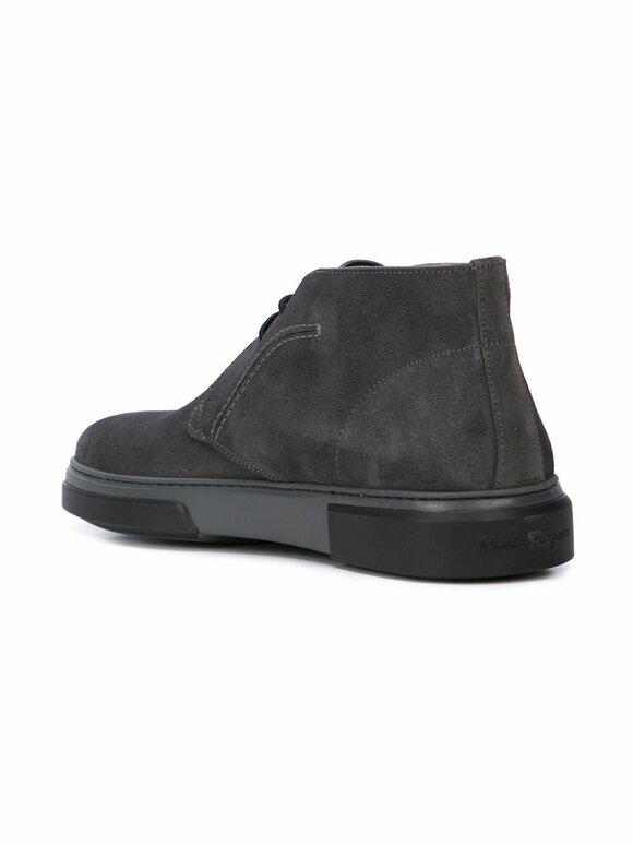 Ferragamo - Alder Charcoal Gray Suede Chukka Boot