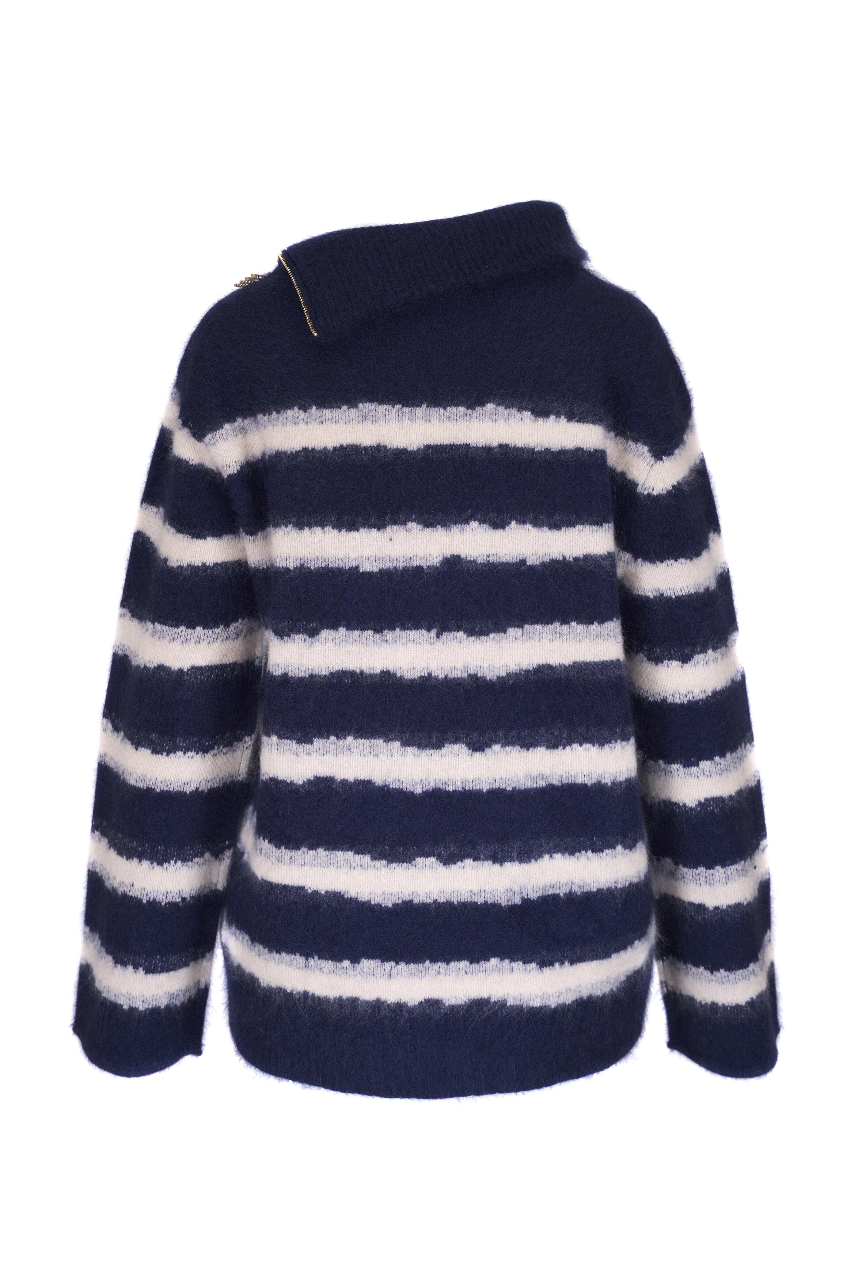 Dorothee Schumacher - Fluffy Statements Blue Shadow Stripe Pullover