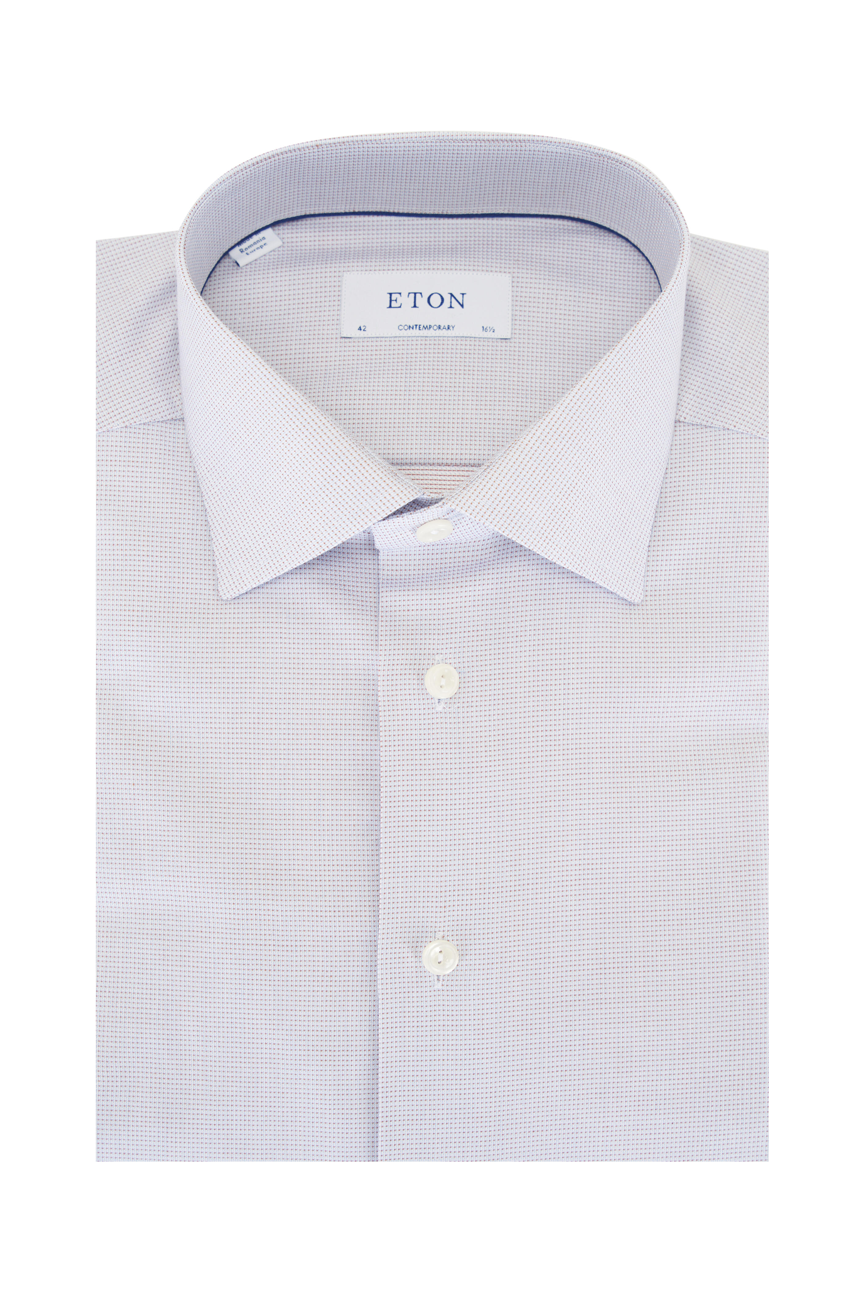 Eton - Tan Cotton Dress Shirt - view 1