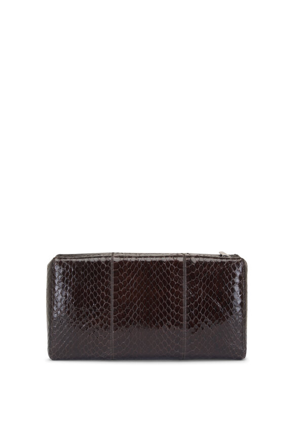 The Row Dark Brown Squared Compact Clutch Bag - view 2