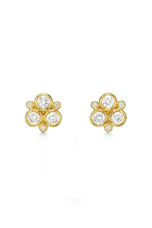 Temple St. Clair Diamond Trio Earrings