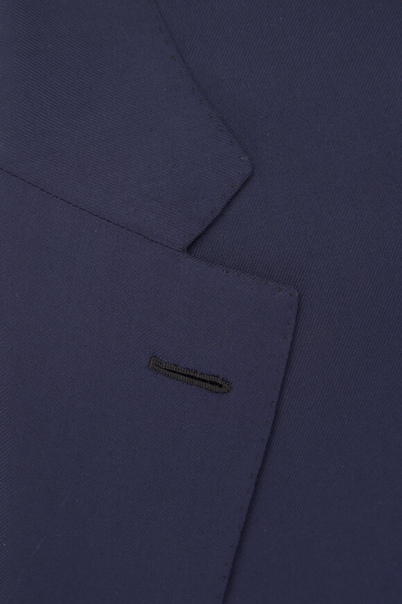 Brioni Solid Navy Blue Wool Sportcoat - view 3