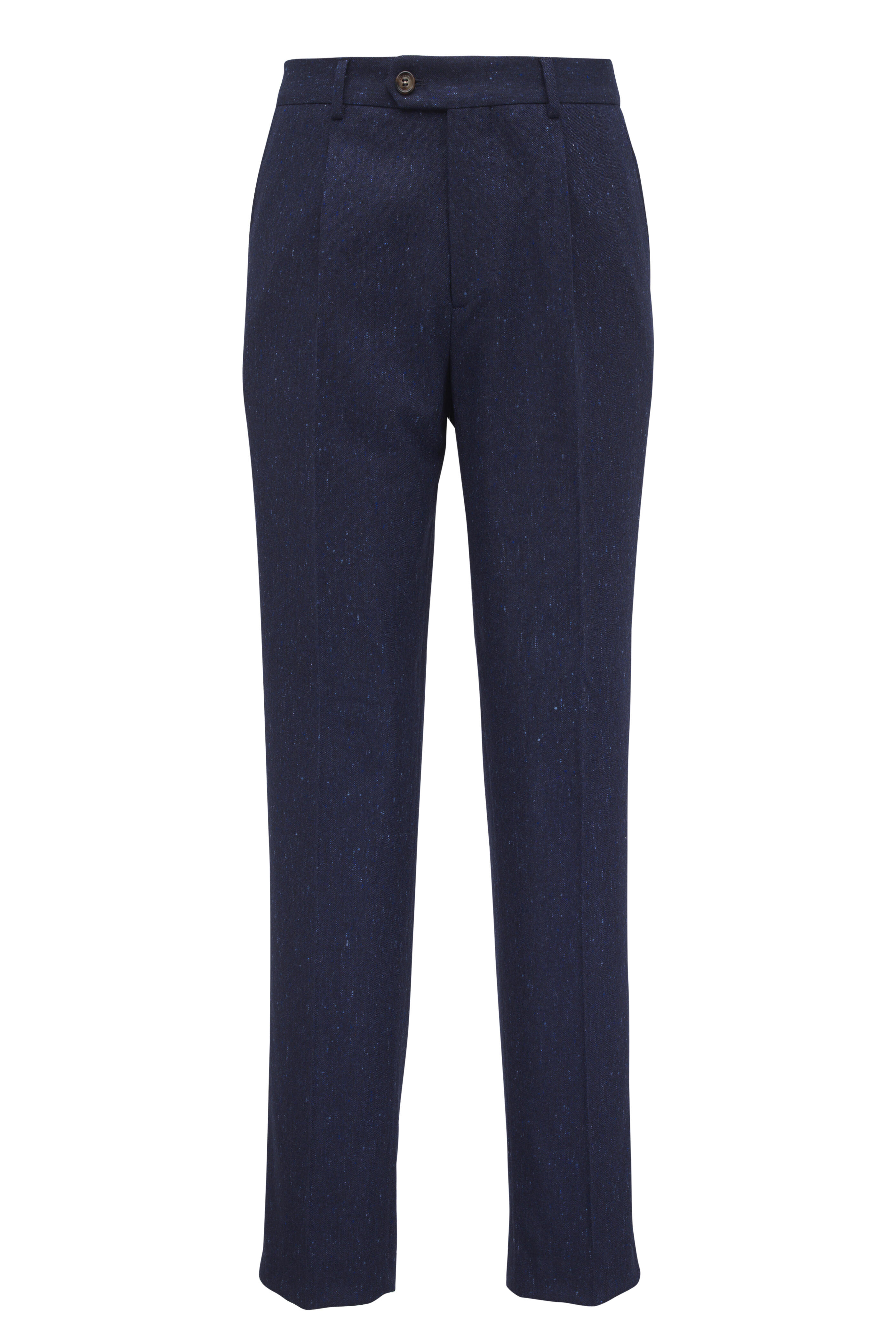 Brunello Cucinelli - Navy Donegal Wool & Cashmere Suit