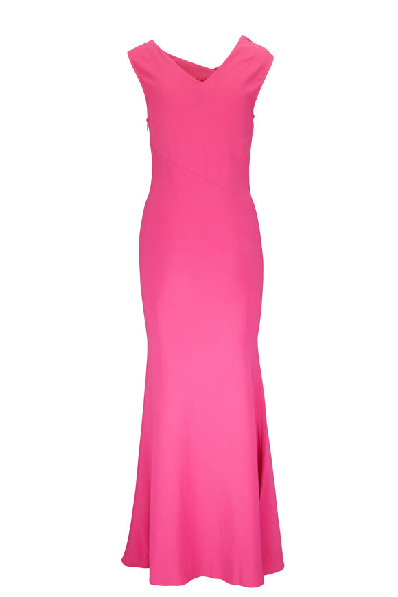 Roland Mouret - Pink Stretch-Cady Maxi Dress