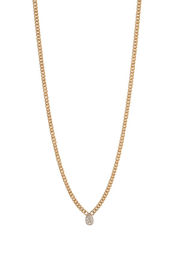 Genevieve Lau - 14K Diamond Curb Chain Necklace