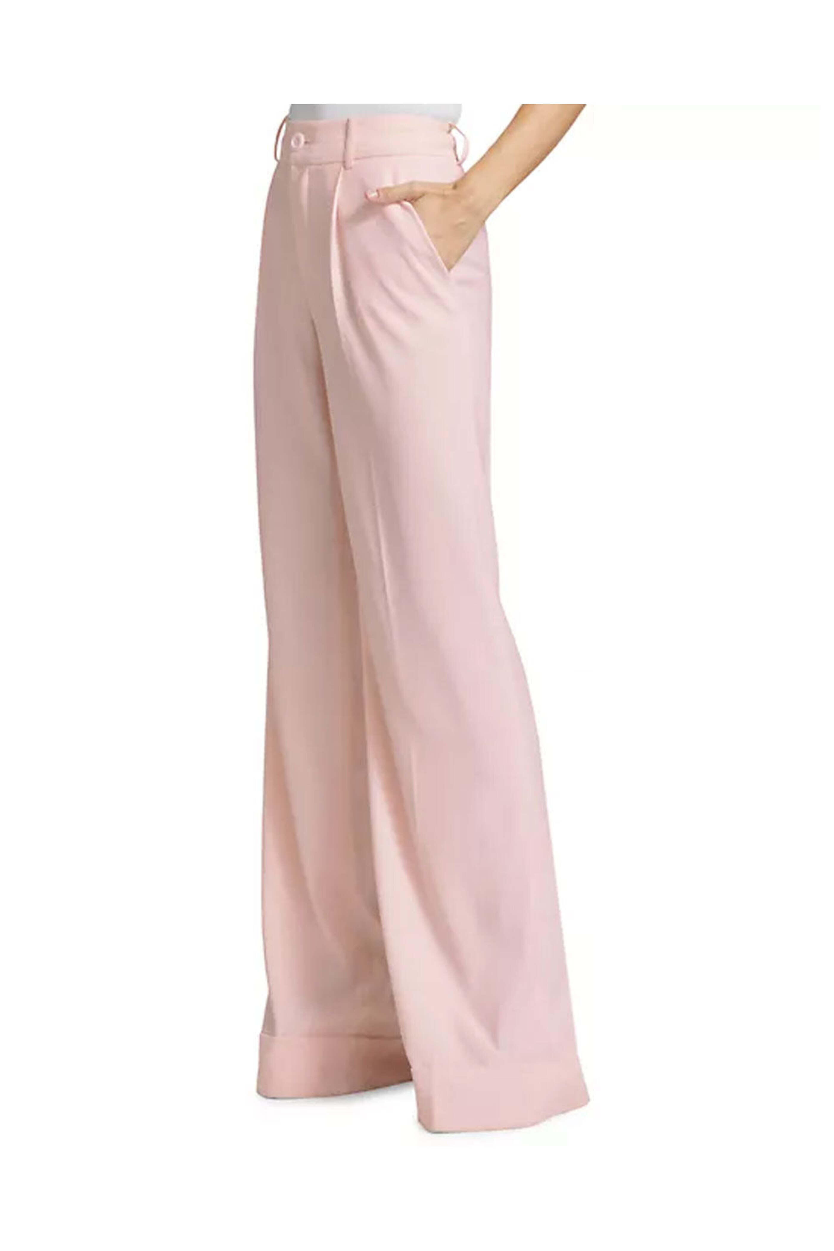 Alice & Olivia - Pearl Blush Tomasa High-Rise Cuff Pant