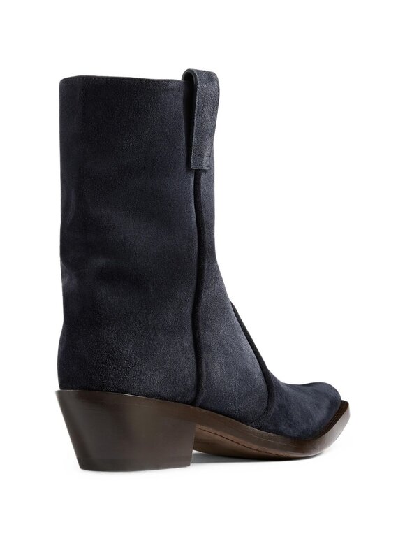 Khaite Clive Midnight Navy Suede Ankle Boot, 35mm - view 6