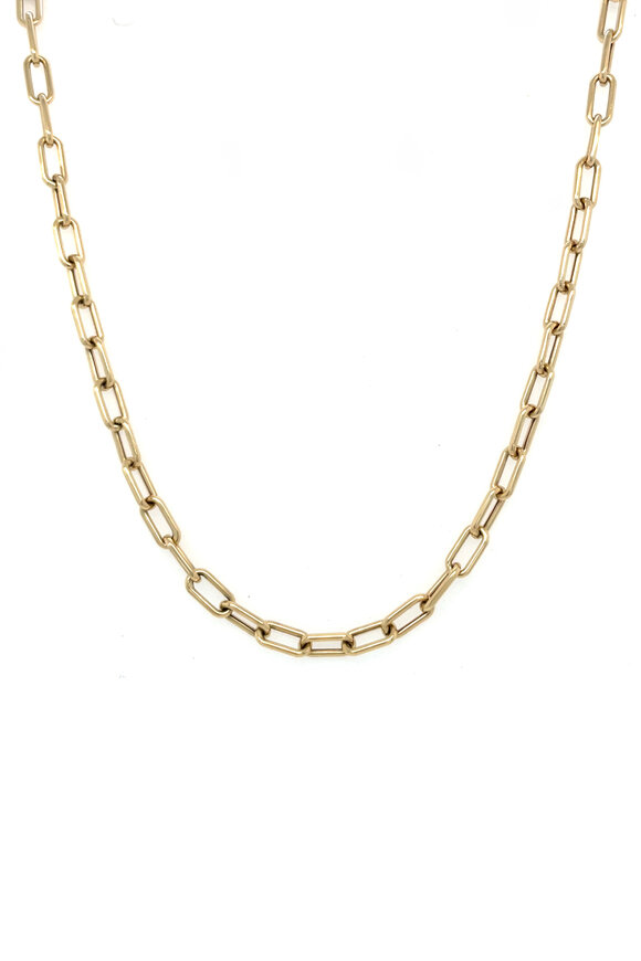 Ellen Hoffman 14k Gold Oval Link Semi-Hollow Chain Necklace - view 1