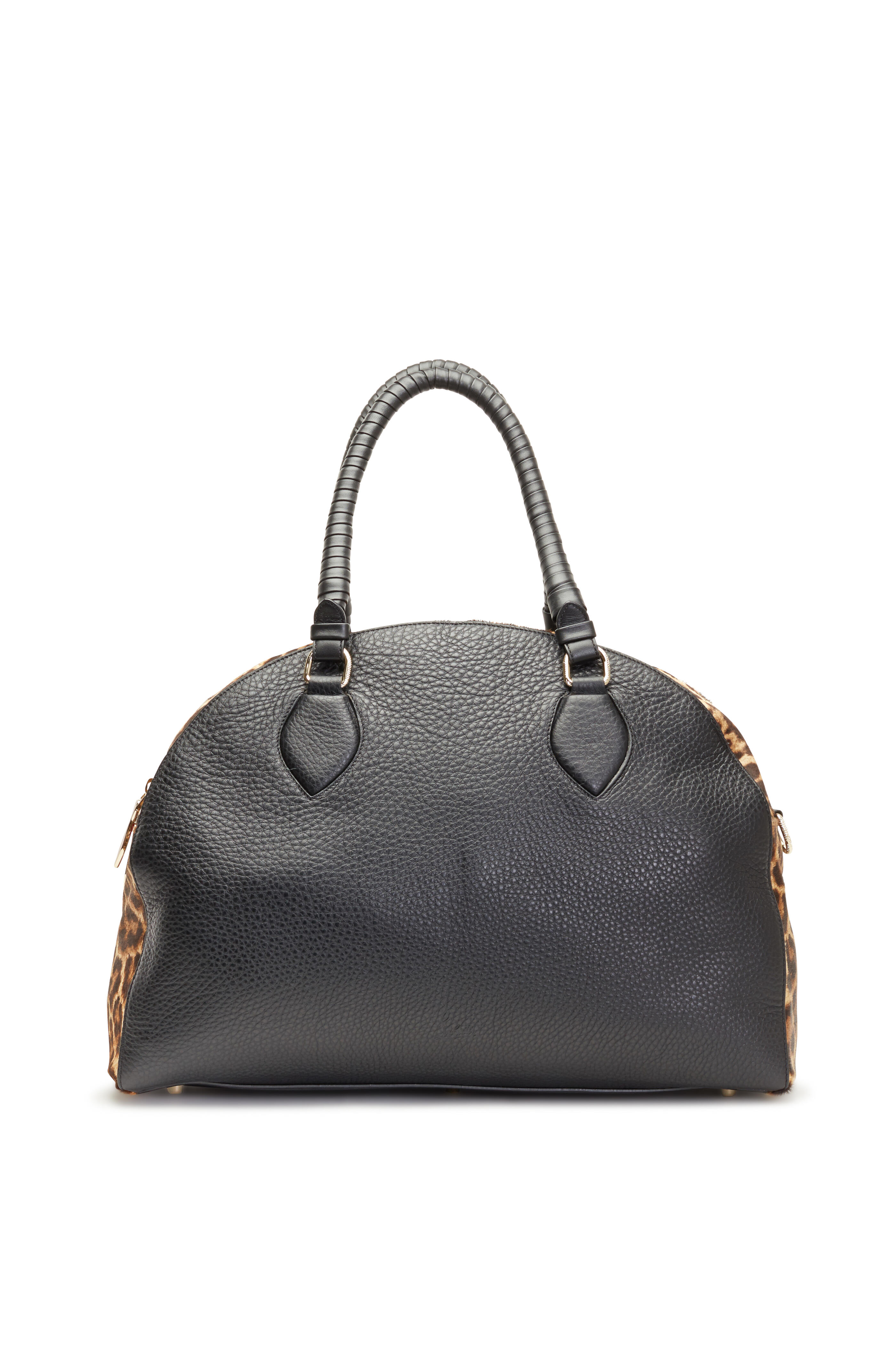 Christian Louboutin - Panettone Leather & Leopard Large Satchel Bag