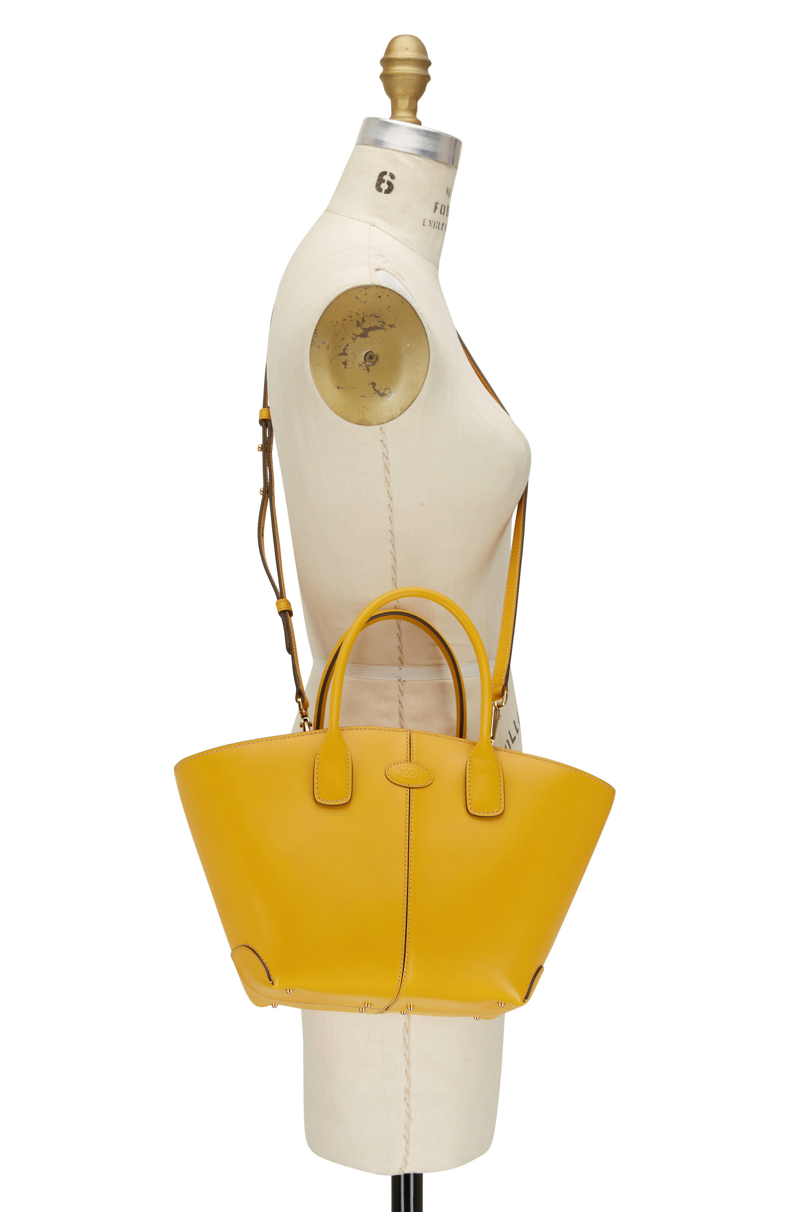 Tod's Yellow Leather Shoulder Bag