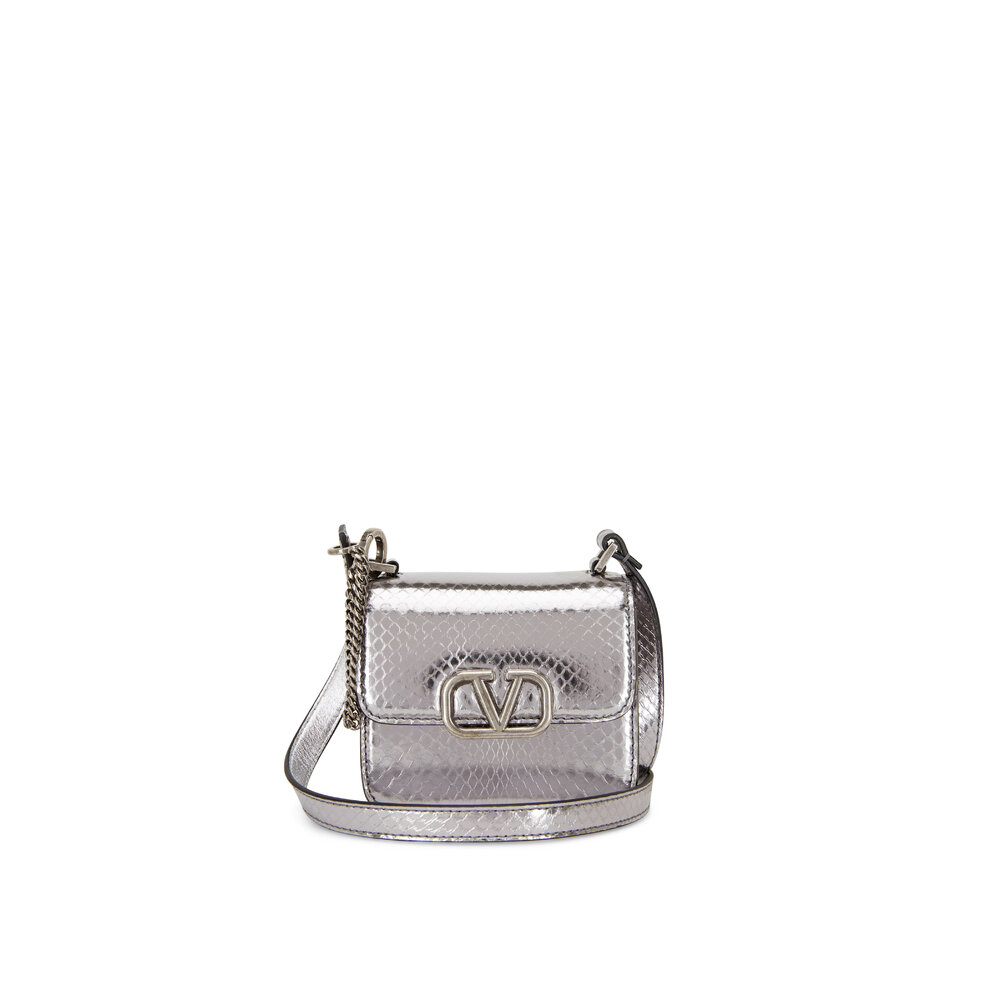 Valentino Garavani Micro Vsling Shoulder Bag In Antique Brass