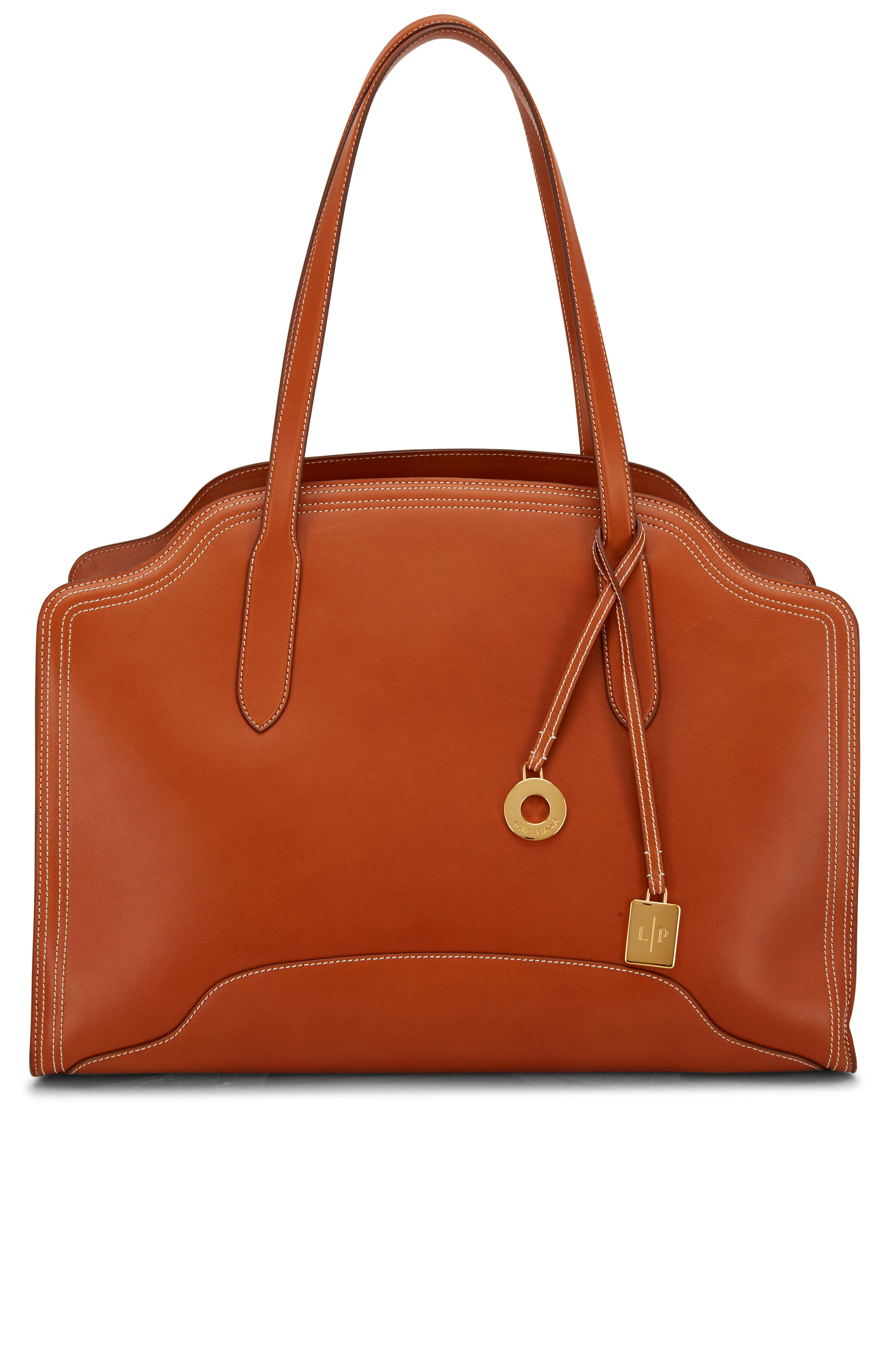 Loro Piana - Alba Cabas Warm Tan Silky Leather Shoulder Bag