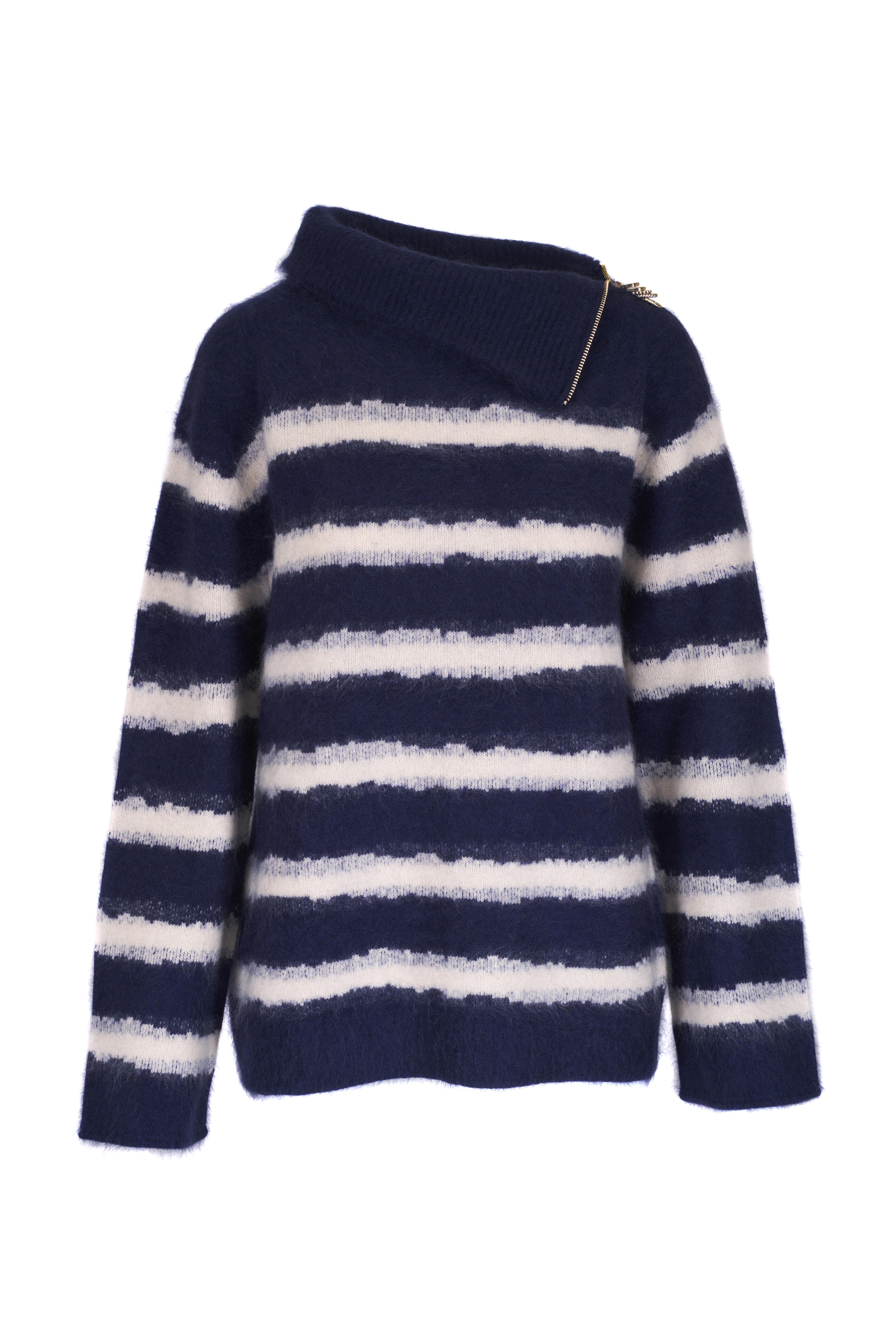 Dorothee Schumacher - Fluffy Statements Blue Shadow Stripe Pullover