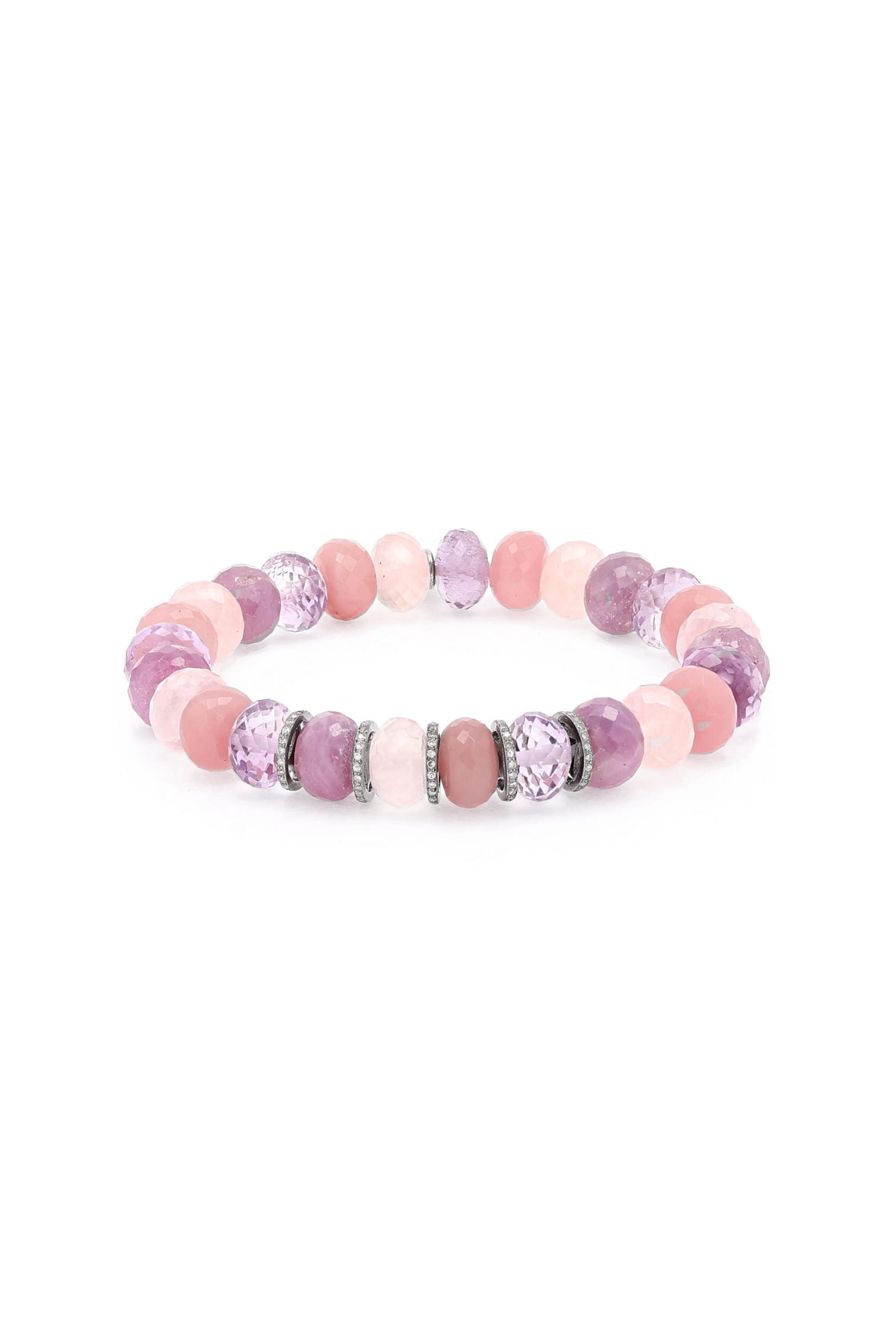 Sheryl Lowe - Sunset Mixed Gemstone & Diamond Rondelle Bracelet