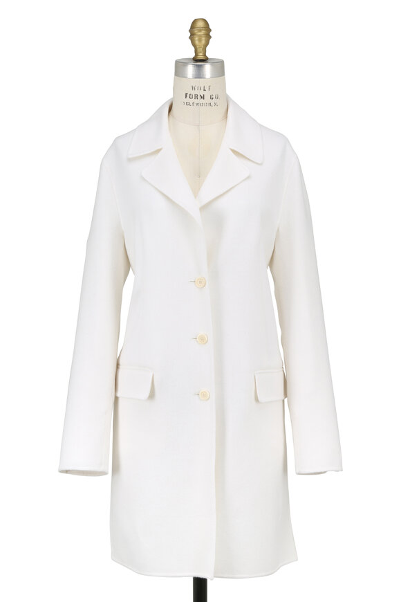 Agnona - Ivory Double-Faced Wool Shirttail Coat