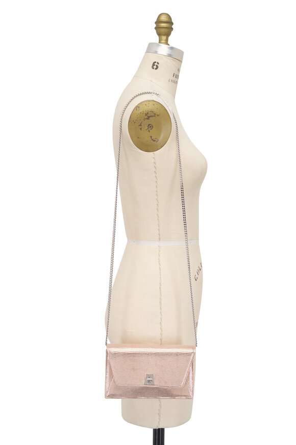 Akris Anouk Pale Metallic Rose Envelope Chain Clutch - view 6