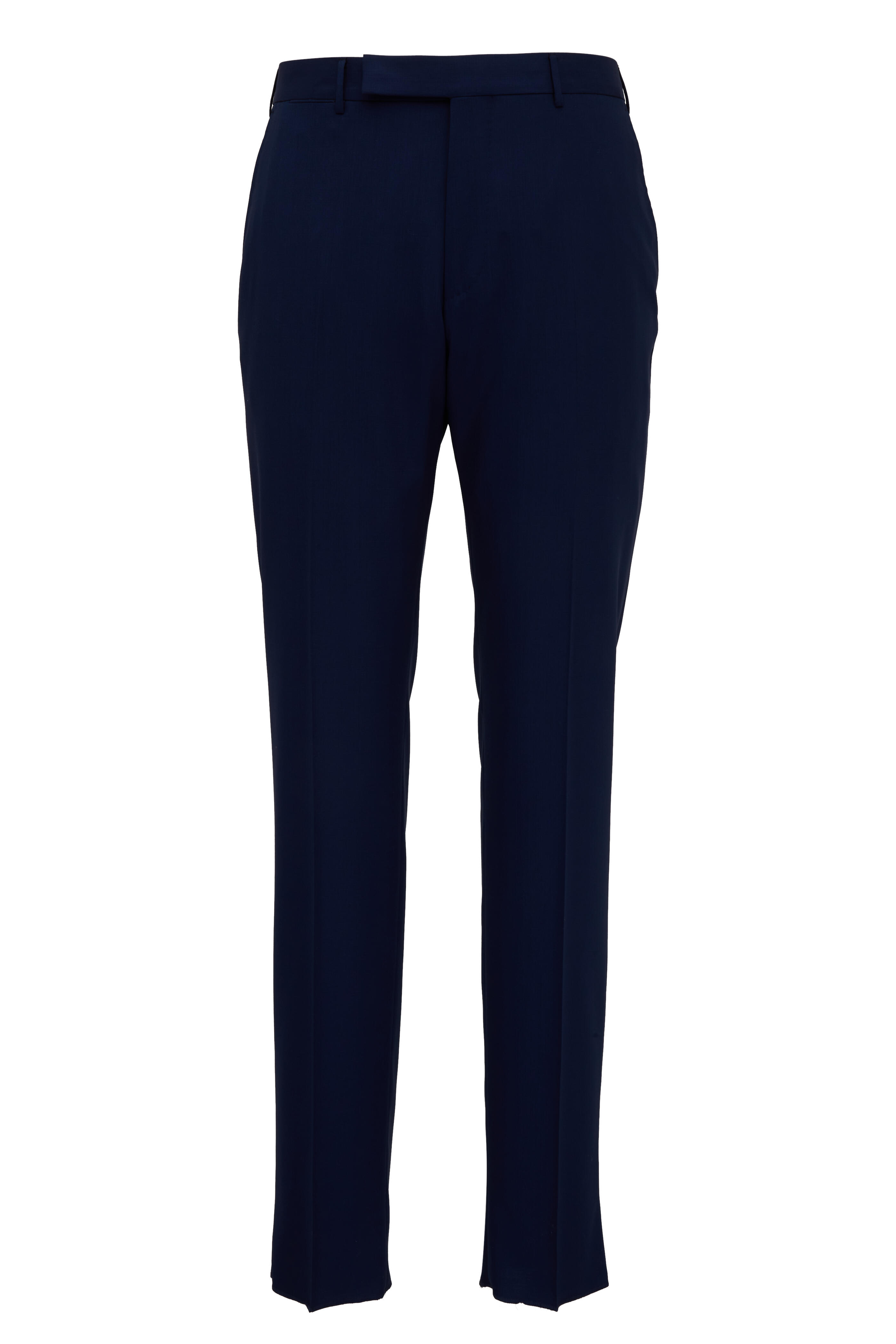 Zegna Navy Blue High Performance Wool Dress Pant