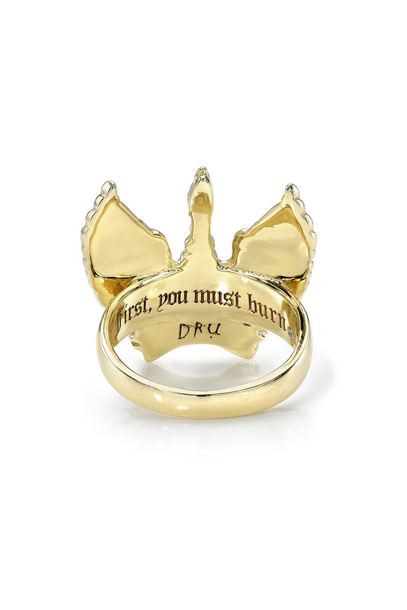 Dru 14k Yellow Gold Phoenix Ring - view 3
