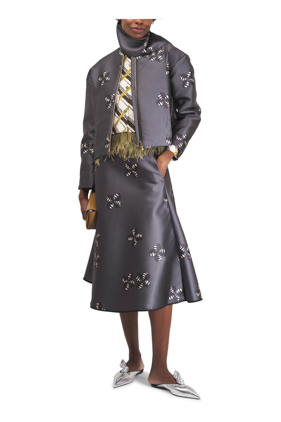 Odeeh Fancy Fans Shadow Satin Skirt - view 2