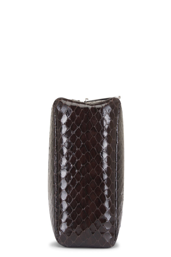 The Row Dark Brown Squared Compact Clutch Bag - view 3