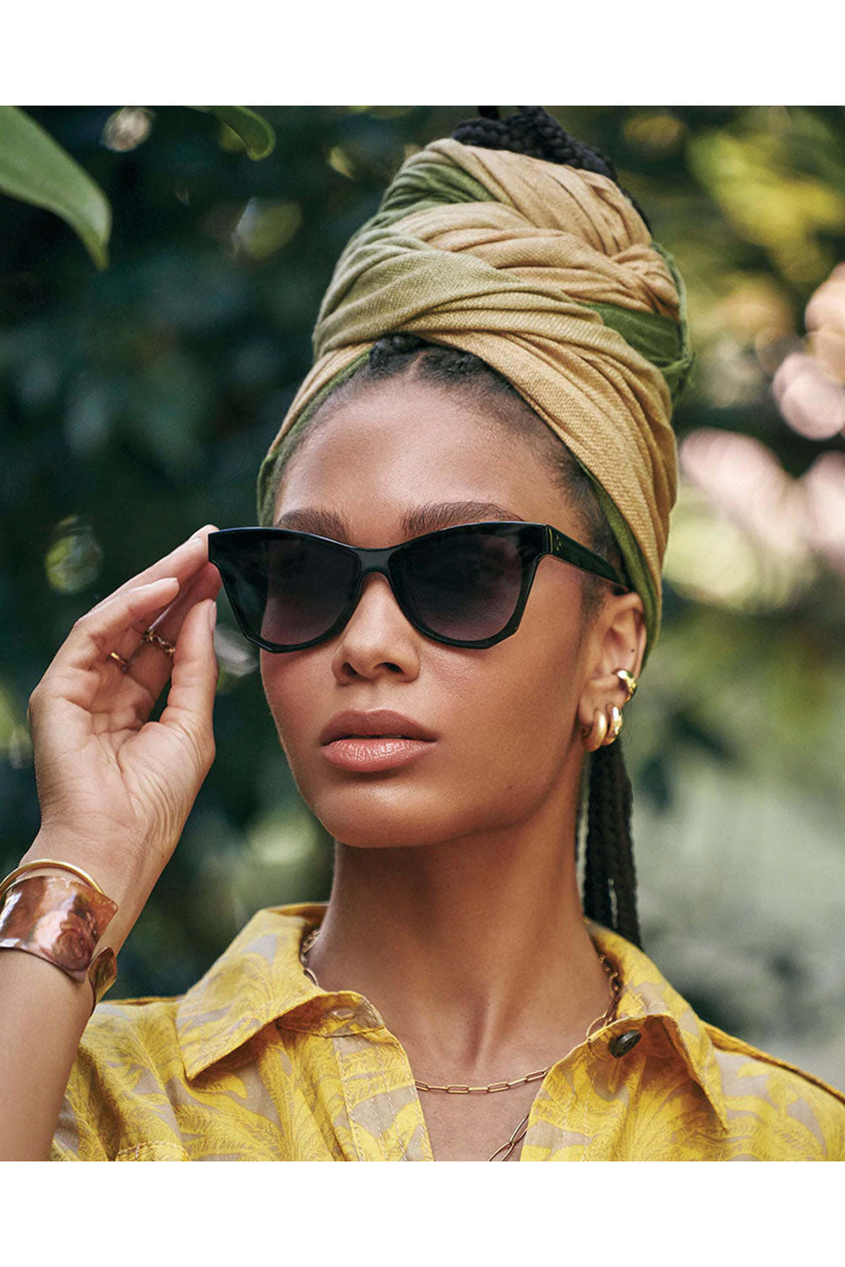 Krewe - Aubry Nylon Sunglasses in Black and Shadow