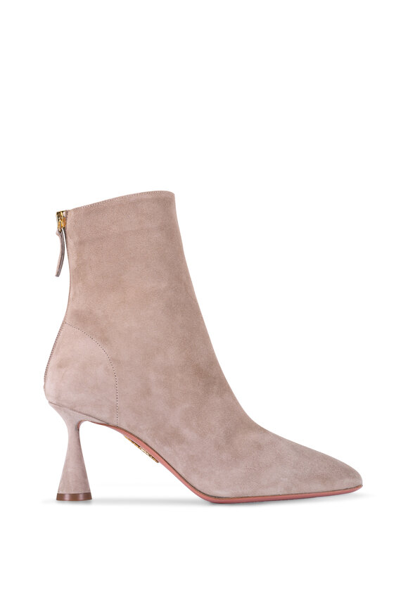 Aquazzura Amore Stone Suede Bootie, 75mm - view 6