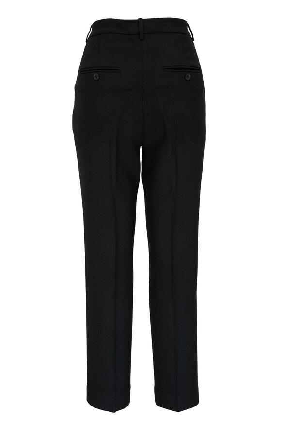 Michael Kors Collection Samantha Black Double Crepe Slim Pant - view 2