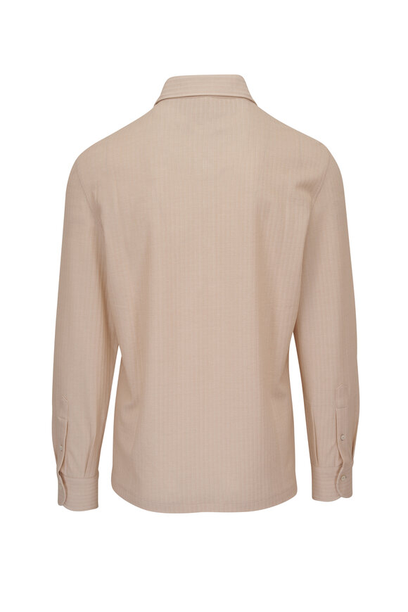 Brunello Cucinelli - Off White Cotton & Silk Waffle Knit Polo