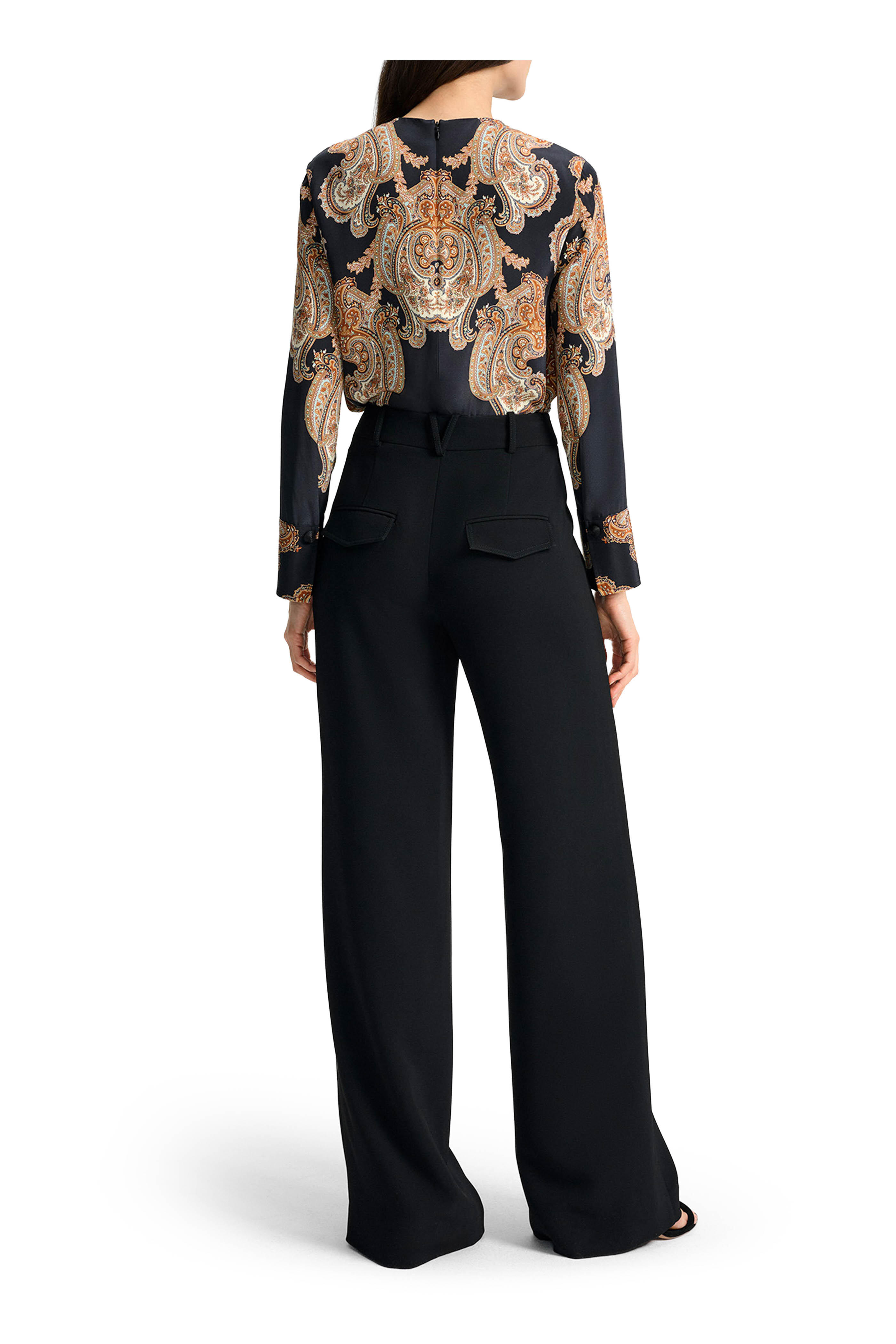 Veronica Beard - Karisse Black Paisley Print Blouse